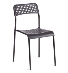 Офисный стул TETCHAIR ADDE (mod. C-049) пластик черный, ножки черные фото 1
