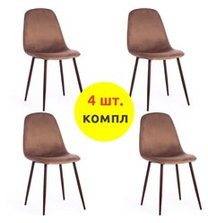 TETCHAIR BREEZE (mod. 4724) компл. 4 шт., вельвет коричневый HLR11, ножки орех фото 1