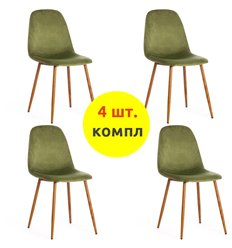 TETCHAIR BREEZE (mod. 4724) компл. 4 шт., вельвет зеленый HLR54, ножки натуральный