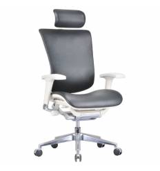 Кресло DUOREST Expert Star Leather (STL01-G) для руководителя, эргономичное, черная кожа