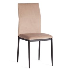 Стул TETCHAIR CAPRI (mod. 39) вельвет бежевый HLR8, ножки черные фото 1