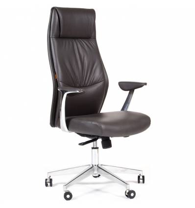 Кресло CHAIRMAN Vista/Grey для руководителя, экокожа темно-серая