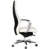Кресло CHAIRMAN Basic/White для руководителя, кожа бело-черная фото 3