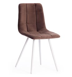 TETCHAIR CHILLY (mod. 7095-1) ткань коричневый barkhat 12, ножки белые