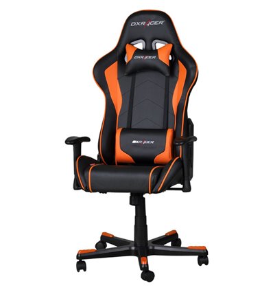 Кресло DXRacer OH/FE08/NO для руководителя, компьютерное, цвет черный/оранжевый