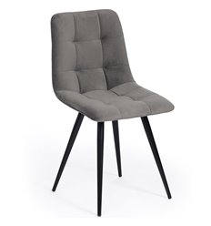 Стул TETCHAIR CHILLY (mod. 7095-1) ткань серый barkhat 26, ножки черные фото 1