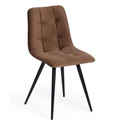 TETCHAIR CHILLY (mod. 7095-1) ткань коричневый barkhat 12, ножки черные фото 1