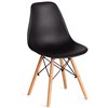 TETCHAIR CINDY (EAMES) (mod. 1801) компл. 4 шт., пластик черный, ножки бук фото 2