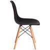 TETCHAIR CINDY (EAMES) (mod. 1801) компл. 4 шт., пластик черный, ножки бук фото 4