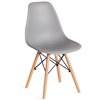 TETCHAIR CINDY (EAMES) (mod. 1801) компл. 4 шт., пластик светло-серый, ножки бук фото 2