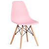 TETCHAIR CINDY (EAMES) (mod. 1801) пластик светло-розовый, ножки бук фото 1