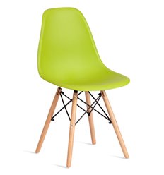 Стул TETCHAIR CINDY (EAMES) (mod. 1801) пластик оливковый, ножки бук фото 1