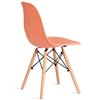 TETCHAIR CINDY (EAMES) (mod. 1801) пластик оранжевый, ножки бук фото 4