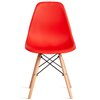 TETCHAIR CINDY (EAMES) (mod. 1801) компл. 4 шт., пластик красный, ножки бук фото 3