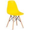 TETCHAIR CINDY (EAMES) (mod. 1801) компл. 4 шт., пластик желтый, ножки бук фото 2