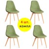 TETCHAIR CINDY SOFT (mod. C1021F1-1) компл. 4 шт., фактурный велюр зеленый LY1701-7, ножки дерево натуральный фото 1