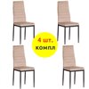 TETCHAIR Easy (mod. 24-1) компл. 4 шт., вельвет бежевый HLR8, ножки черные фото 1