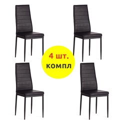 TETCHAIR Easy (mod. 24-1) компл. 4 шт., экокожа черный, ножки черные фото 1