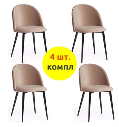 TETCHAIR MONRO (mod. 710) компл. 4 шт., ткань бежевый barkhat 5, ножки черные