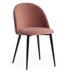 Стул TETCHAIR MONRO (mod. 710) ткань коралловый barkhat 15, ножки черные фото 1