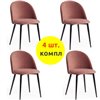 TETCHAIR MONRO (mod. 710) компл. 4 шт., ткань коралловый barkhat 15, ножки черные фото 1