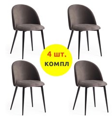 TETCHAIR MONRO (mod. 710) компл. 4 шт., ткань темно-серый barkhat 14, ножки черные