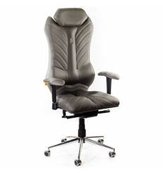 Кресло Kulik-System Monarch для руководителя, ортопедическое, цвет серый