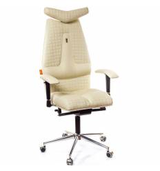 Кресло Kulik-System JET Quatro для руководителя, ортопедическое, цвет бежевый