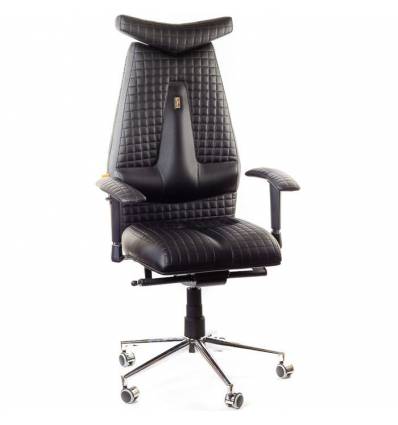 Кресло Kulik-System JET для руководителя, ортопедическое, цвет черный