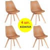 TETCHAIR TULIP (mod. 73-1) компл. 4 шт., пластик/экокожа, бежевый (Latte), ножки дерево фото 1