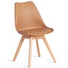 TETCHAIR TULIP (mod. 73-1) компл. 4 шт., пластик/экокожа, бежевый (Latte), ножки дерево фото 2