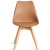 TETCHAIR TULIP (mod. 73-1) компл. 4 шт., пластик/экокожа, бежевый (Latte), ножки дерево фото 3