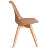 TETCHAIR TULIP (mod. 73-1) компл. 4 шт., пластик/экокожа, бежевый (Latte), ножки дерево фото 4