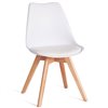 TETCHAIR TULIP (mod. 73-1) пластик/экокожа, белый (White), ножки дерево фото 1