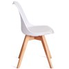 TETCHAIR TULIP (mod. 73-1) пластик/экокожа, белый (White), ножки дерево фото 3