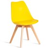 TETCHAIR TULIP (mod. 73-1) компл. 4 шт., пластик/экокожа, желтый (Yellow), ножки дерево фото 2