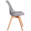 TETCHAIR TULIP (mod. 73-1) компл. 4 шт., пластик/экокожа, серый (Grey), ножки дерево фото 4