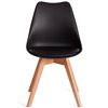 TETCHAIR TULIP (mod. 73-1) пластик/экокожа, черный (Black), ножки дерево фото 2