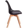 TETCHAIR TULIP (mod. 73-1) пластик/экокожа, черный (Black), ножки дерево фото 3