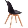 TETCHAIR TULIP (mod. 73-1) пластик/экокожа, черный (Black), ножки дерево фото 4