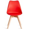 TETCHAIR TULIP (mod. 73-1) пластик/экокожа, красный (Red), ножки дерево фото 2