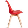 TETCHAIR TULIP (mod. 73-1) пластик/экокожа, красный (Red), ножки дерево фото 3