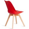 TETCHAIR TULIP (mod. 73-1) пластик/экокожа, красный (Red), ножки дерево фото 4