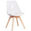 TETCHAIR TULIP (mod. 73-1) пластик/экокожа, прозрачный (Transparent), ножки дерево фото 1