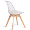 TETCHAIR TULIP (mod. 73-1) компл. 4 шт., пластик/экокожа, прозрачный (Transparent), ножки дерево фото 5