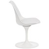 TETCHAIR TULIP FASHION CHAIR (mod.109) пластик/экокожа, белый, основание белое фото 3