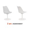 TETCHAIR TULIP FASHION CHAIR (mod.109) компл. 2 шт., пластик/экокожа, белый, основание белое фото 1