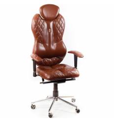 Кресло Kulik-System Grande для руководителя, ортопедическое, цвет коричневый