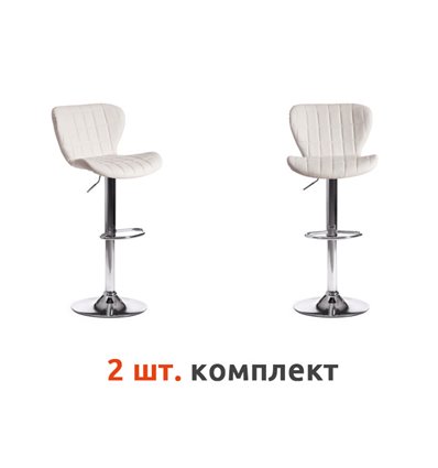 TETCHAIR AVIONIC (mod. KY712A) компл. 2 шт., белая экокожа, основание хром