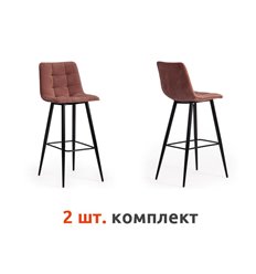 TETCHAIR CHILLY (mod.7095б) компл. 2 шт., ткань коралловый barkhat 15, ножки черные фото 1